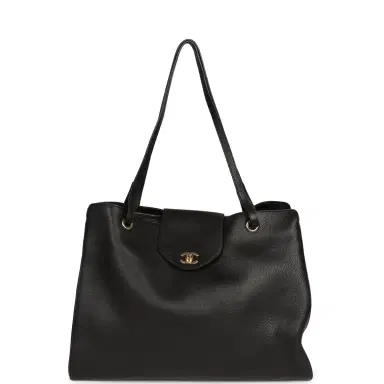 Chanel Chanel XXL "It Girl" Shopping Tote Black Grained Calfskin Gold Hardware | Thumbnail 7 Chanel Chanel XXL "It Girl" Shopping Tote Black Grained Calfskin Gold Hardware | Thumbnail 7