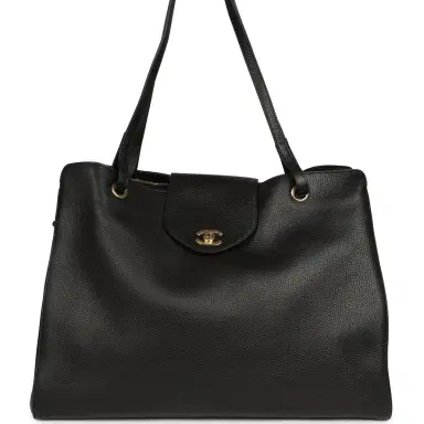 Chanel Chanel XXL "It Girl" Shopping Tote Black Grained Calfskin Gold Hardware | Thumbnail 1 Chanel Chanel XXL "It Girl" Shopping Tote Black Grained Calfskin Gold Hardware | Thumbnail 1