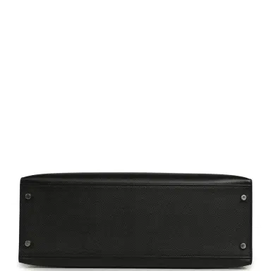 HERMÈS gerry Pre-owned Hermes Kelly Sellier 35 Black Epsom Palladium Hardware | Thumbnail 6 HERMÈS gerry Pre-owned Hermes Kelly Sellier 35 Black Epsom Palladium Hardware | Thumbnail 6