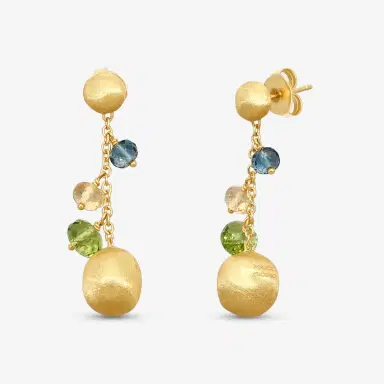 MARCO BICEGO Marco Bicego Africa Multi-Gemstone 18K Yellow Gold Drop Earrings by The Solist | Thumbnail 2 MARCO BICEGO Marco Bicego Africa Multi-Gemstone 18K Yellow Gold Drop Earrings by The Solist | Thumbnail 2