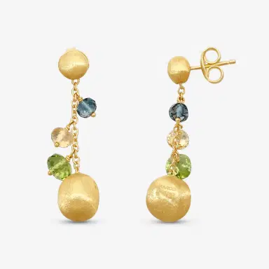 MARCO BICEGO Marco Bicego Africa Multi-Gemstone 18K Yellow Gold Drop Earrings by The Solist | Thumbnail 3 MARCO BICEGO Marco Bicego Africa Multi-Gemstone 18K Yellow Gold Drop Earrings by The Solist | Thumbnail 3