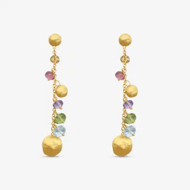 MARCO BICEGO Marco Bicego Africa Multi-Gemstone 18K Yellow Gold Drop Earrings by The Solist | Thumbnail 2 MARCO BICEGO Marco Bicego Africa Multi-Gemstone 18K Yellow Gold Drop Earrings by The Solist | Thumbnail 2