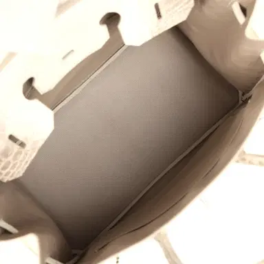 HERMÈS Hermes Birkin 35 Himalaya Niloticus Crocodile Palladium Hardware | Thumbnail 9 HERMÈS Hermes Birkin 35 Himalaya Niloticus Crocodile Palladium Hardware | Thumbnail 9