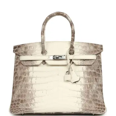 HERMÈS Hermes Birkin 35 Himalaya Niloticus Crocodile Palladium Hardware | Thumbnail 1 HERMÈS Hermes Birkin 35 Himalaya Niloticus Crocodile Palladium Hardware | Thumbnail 1