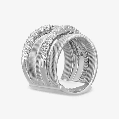 MARCO BICEGO Marco Bicego Masai 18K White Gold Diamond 5-Strand Band Ring Sz. 7 by The Solist | Thumbnail 2 MARCO BICEGO Marco Bicego Masai 18K White Gold Diamond 5-Strand Band Ring Sz. 7 by The Solist | Thumbnail 2