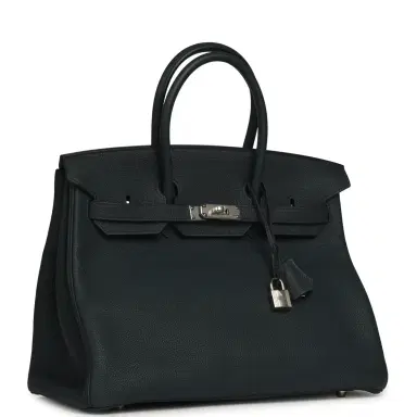 HERMÈS Hermes Birkin 35 Vert Rousseau Togo Palladium Hardware | Thumbnail 2 HERMÈS Hermes Birkin 35 Vert Rousseau Togo Palladium Hardware | Thumbnail 2