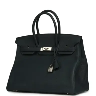 HERMÈS Hermes Birkin 35 Vert Rousseau Togo Palladium Hardware | Thumbnail 5 HERMÈS Hermes Birkin 35 Vert Rousseau Togo Palladium Hardware | Thumbnail 5
