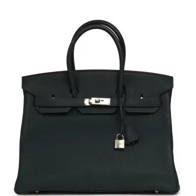 HERMÈS Hermes Birkin 35 Vert Rousseau Togo Palladium Hardware | Thumbnail 1 HERMÈS Hermes Birkin 35 Vert Rousseau Togo Palladium Hardware | Thumbnail 1