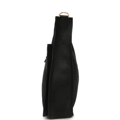HERMÈS Hermes Evelyne III GM Black Clemence Gold Hardware | Thumbnail 3 HERMÈS Hermes Evelyne III GM Black Clemence Gold Hardware | Thumbnail 3