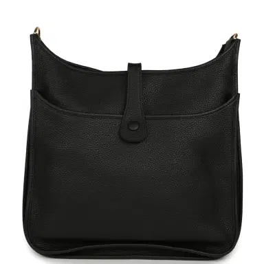 HERMÈS Hermes Evelyne III GM Black Clemence Gold Hardware | Thumbnail 4 HERMÈS Hermes Evelyne III GM Black Clemence Gold Hardware | Thumbnail 4