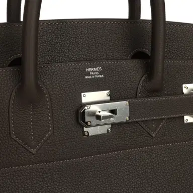 HERMÈS Hermes HAC Birkin 40 Bai Brun Togo Palladium Hardware | Thumbnail 7 HERMÈS Hermes HAC Birkin 40 Bai Brun Togo Palladium Hardware | Thumbnail 7