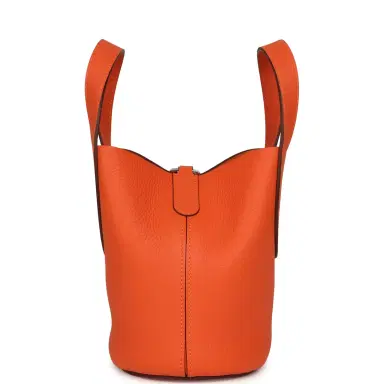 HERMÈS Hermes In-The-Loop 18 Tangerine Clemence, Swift Palladium Hardware | Thumbnail 2 HERMÈS Hermes In-The-Loop 18 Tangerine Clemence, Swift Palladium Hardware | Thumbnail 2