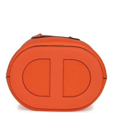 HERMÈS Hermes In-The-Loop 18 Tangerine Clemence, Swift Palladium Hardware | Thumbnail 6 HERMÈS Hermes In-The-Loop 18 Tangerine Clemence, Swift Palladium Hardware | Thumbnail 6