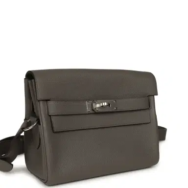 HERMÈS Hermes Kelly Messenger PM Etain Togo Palladium Hardware | Thumbnail 2 HERMÈS Hermes Kelly Messenger PM Etain Togo Palladium Hardware | Thumbnail 2