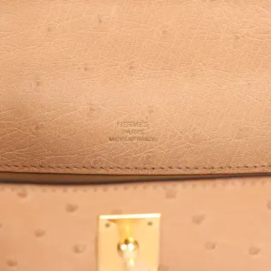 HERMÈS Hermes Kelly Pochette Chai Ostrich Gold Hardware | Thumbnail 7 HERMÈS Hermes Kelly Pochette Chai Ostrich Gold Hardware | Thumbnail 7
