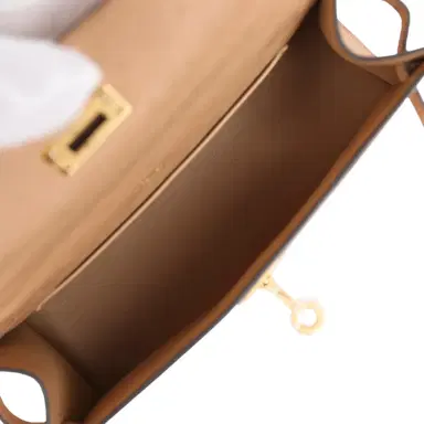 HERMÈS Hermes Kelly Pochette Chai Ostrich Gold Hardware | Thumbnail 8 HERMÈS Hermes Kelly Pochette Chai Ostrich Gold Hardware | Thumbnail 8