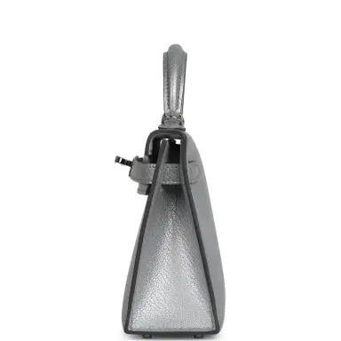 HERMÈS Hermes Kelly Sellier 20 Argent Chevre Chamkilight Palladium Hardware | Thumbnail 4 HERMÈS Hermes Kelly Sellier 20 Argent Chevre Chamkilight Palladium Hardware | Thumbnail 4