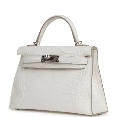 HERMÈS Hermes Kelly Sellier 20 Creme Chantilly Matte Alligator Palladium Hardware | Thumbnail 5 HERMÈS Hermes Kelly Sellier 20 Creme Chantilly Matte Alligator Palladium Hardware | Thumbnail 5