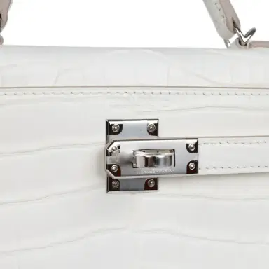 HERMÈS Hermes Kelly Sellier 20 Creme Chantilly Matte Alligator Palladium Hardware | Thumbnail 7 HERMÈS Hermes Kelly Sellier 20 Creme Chantilly Matte Alligator Palladium Hardware | Thumbnail 7