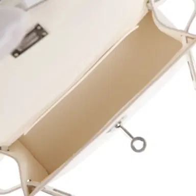 HERMÈS Hermes Kelly Sellier 20 Creme Chantilly Matte Alligator Palladium Hardware | Thumbnail 8 HERMÈS Hermes Kelly Sellier 20 Creme Chantilly Matte Alligator Palladium Hardware | Thumbnail 8