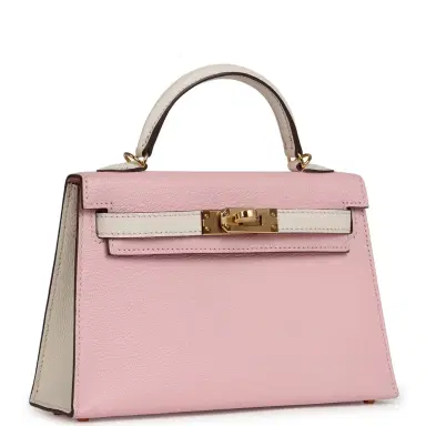 HERMÈS Hermes Special Order (HSS) Kelly Sellier 20 Rose Sakura, Nata Chevre Mysore Gold Hardware | Thumbnail 2 HERMÈS Hermes Special Order (HSS) Kelly Sellier 20 Rose Sakura, Nata Chevre Mysore Gold Hardware | Thumbnail 2