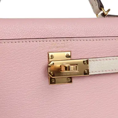HERMÈS Hermes Special Order (HSS) Kelly Sellier 20 Rose Sakura, Nata Chevre Mysore Gold Hardware | Thumbnail 7 HERMÈS Hermes Special Order (HSS) Kelly Sellier 20 Rose Sakura, Nata Chevre Mysore Gold Hardware | Thumbnail 7