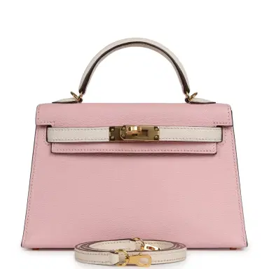HERMÈS Hermes Special Order (HSS) Kelly Sellier 20 Rose Sakura, Nata Chevre Mysore Gold Hardware | Thumbnail 1 HERMÈS Hermes Special Order (HSS) Kelly Sellier 20 Rose Sakura, Nata Chevre Mysore Gold Hardware | Thumbnail 1