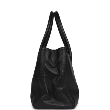 Chanel Pre-owned Chanel Large Executive Cerf Tote Bag Black Grained Calfskin Silver Hardware | Thumbnail 3 Chanel Pre-owned Chanel Large Executive Cerf Tote Bag Black Grained Calfskin Silver Hardware | Thumbnail 3