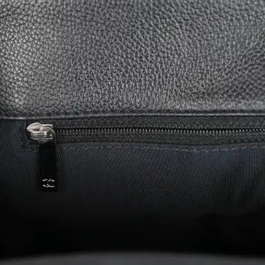 Chanel Pre-owned Chanel Large Executive Cerf Tote Bag Black Grained Calfskin Silver Hardware | Thumbnail 9 Chanel Pre-owned Chanel Large Executive Cerf Tote Bag Black Grained Calfskin Silver Hardware | Thumbnail 9