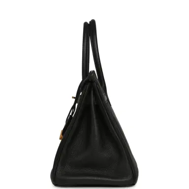 HERMÈS Pre-owned Hermes Birkin 30 Black Evercolor Gold Hardware | Thumbnail 4 HERMÈS Pre-owned Hermes Birkin 30 Black Evercolor Gold Hardware | Thumbnail 4