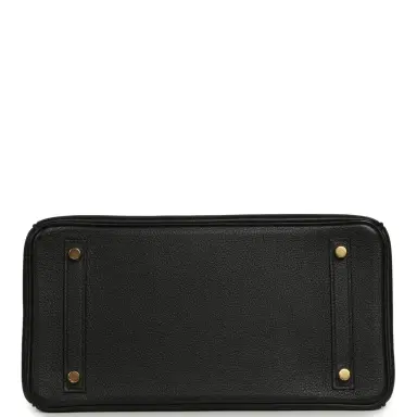 HERMÈS Pre-owned Hermes Birkin 30 Black Evercolor Gold Hardware | Thumbnail 6 HERMÈS Pre-owned Hermes Birkin 30 Black Evercolor Gold Hardware | Thumbnail 6