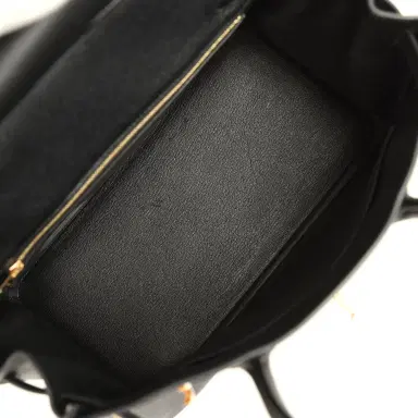 HERMÈS Pre-owned Hermes Birkin 30 Black Evercolor Gold Hardware | Thumbnail 8 HERMÈS Pre-owned Hermes Birkin 30 Black Evercolor Gold Hardware | Thumbnail 8