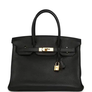 HERMÈS Pre-owned Hermes Birkin 30 Black Evercolor Gold Hardware | Thumbnail 1 HERMÈS Pre-owned Hermes Birkin 30 Black Evercolor Gold Hardware | Thumbnail 1