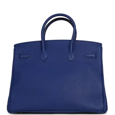 HERMÈS Pre-owned Hermes Birkin 35 Bleu Royal Togo Gold Hardware | Thumbnail 3 HERMÈS Pre-owned Hermes Birkin 35 Bleu Royal Togo Gold Hardware | Thumbnail 3