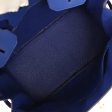 HERMÈS Pre-owned Hermes Birkin 35 Bleu Royal Togo Gold Hardware | Thumbnail 9 HERMÈS Pre-owned Hermes Birkin 35 Bleu Royal Togo Gold Hardware | Thumbnail 9