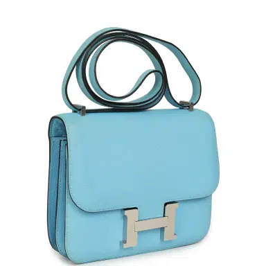 HERMÈS Pre-owned Hermes Constance 18 Celeste Epsom Palladium Hardware | Thumbnail 2 HERMÈS Pre-owned Hermes Constance 18 Celeste Epsom Palladium Hardware | Thumbnail 2