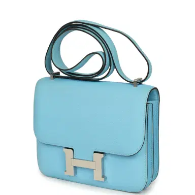 HERMÈS Pre-owned Hermes Constance 18 Celeste Epsom Palladium Hardware | Thumbnail 5 HERMÈS Pre-owned Hermes Constance 18 Celeste Epsom Palladium Hardware | Thumbnail 5