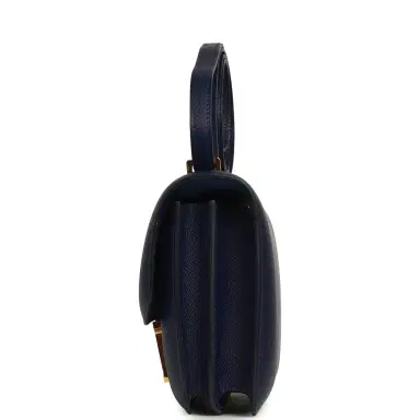 HERMÈS Pre-owned Hermes Constance Elan Bleu Indigo Epsom Gold Hardware | Thumbnail 3 HERMÈS Pre-owned Hermes Constance Elan Bleu Indigo Epsom Gold Hardware | Thumbnail 3