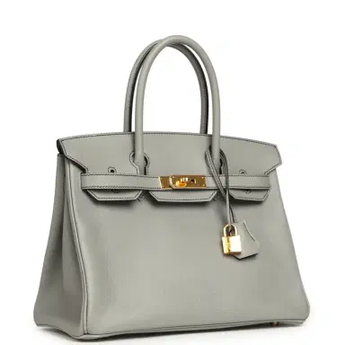 HERMÈS Pre-owned Hermes Special Order (HSS) Birkin 30 Gris Mouette Verso Epsom Gold Hardware | Thumbnail 2 HERMÈS Pre-owned Hermes Special Order (HSS) Birkin 30 Gris Mouette Verso Epsom Gold Hardware | Thumbnail 2