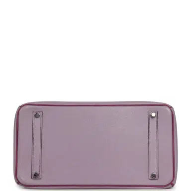 HERMÈS Pre-owned Hermes Special Order (HSS) Birkin 35 Lilac, Cyclamen Chevre Mysore Palladium Hardware | Thumbnail 6 HERMÈS Pre-owned Hermes Special Order (HSS) Birkin 35 Lilac, Cyclamen Chevre Mysore Palladium Hardware | Thumbnail 6