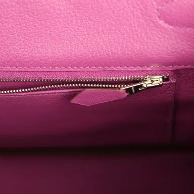 HERMÈS Pre-owned Hermes Special Order (HSS) Birkin 35 Lilac, Cyclamen Chevre Mysore Palladium Hardware | Thumbnail 9 HERMÈS Pre-owned Hermes Special Order (HSS) Birkin 35 Lilac, Cyclamen Chevre Mysore Palladium Hardware | Thumbnail 9