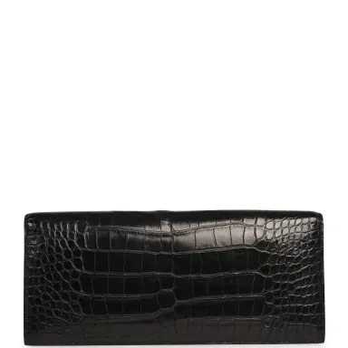 HERMÈS Pre-owned Hermes Verrou Clutch Black Matte Alligator Mississippiensis Palladium Hardware | Thumbnail 4 HERMÈS Pre-owned Hermes Verrou Clutch Black Matte Alligator Mississippiensis Palladium Hardware | Thumbnail 4