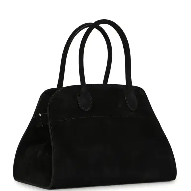 The Row The Row Soft Margaux 10 Bag Black Suede Gold Hardware | Thumbnail 2 The Row The Row Soft Margaux 10 Bag Black Suede Gold Hardware | Thumbnail 2