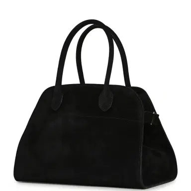 The Row The Row Soft Margaux 10 Bag Black Suede Gold Hardware | Thumbnail 5 The Row The Row Soft Margaux 10 Bag Black Suede Gold Hardware | Thumbnail 5