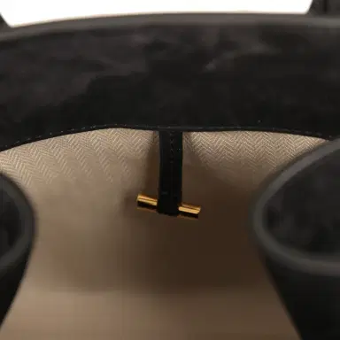 The Row The Row Soft Margaux 10 Bag Black Suede Gold Hardware | Thumbnail 9 The Row The Row Soft Margaux 10 Bag Black Suede Gold Hardware | Thumbnail 9