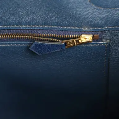HERMÈS Vintage Hermes Birkin 35 Bleu Marine Ardennes Gold Hardware | Thumbnail 8 HERMÈS Vintage Hermes Birkin 35 Bleu Marine Ardennes Gold Hardware | Thumbnail 8