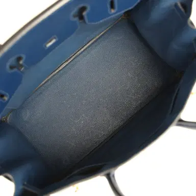 HERMÈS Vintage Hermes Birkin 35 Bleu Marine Ardennes Gold Hardware | Thumbnail 9 HERMÈS Vintage Hermes Birkin 35 Bleu Marine Ardennes Gold Hardware | Thumbnail 9