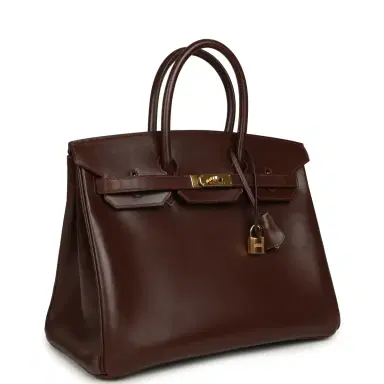 HERMÈS Vintage Hermes Birkin 35 Noisette Box Gold Hardware | Thumbnail 2 HERMÈS Vintage Hermes Birkin 35 Noisette Box Gold Hardware | Thumbnail 2