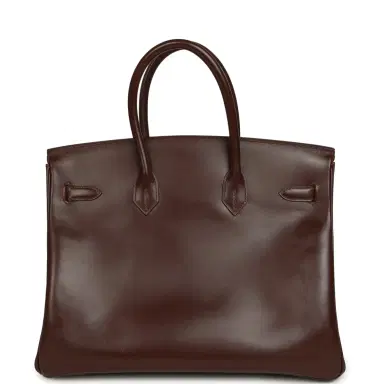 HERMÈS Vintage Hermes Birkin 35 Noisette Box Gold Hardware | Thumbnail 4 HERMÈS Vintage Hermes Birkin 35 Noisette Box Gold Hardware | Thumbnail 4