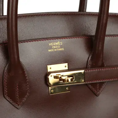 HERMÈS Vintage Hermes Birkin 35 Noisette Box Gold Hardware | Thumbnail 7 HERMÈS Vintage Hermes Birkin 35 Noisette Box Gold Hardware | Thumbnail 7